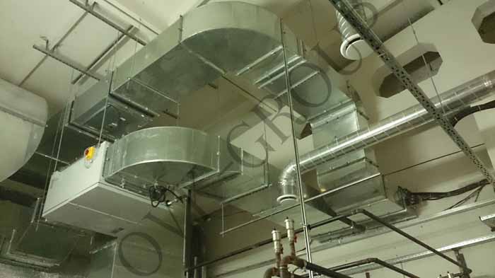 монтаж вентиляции в торговом зале